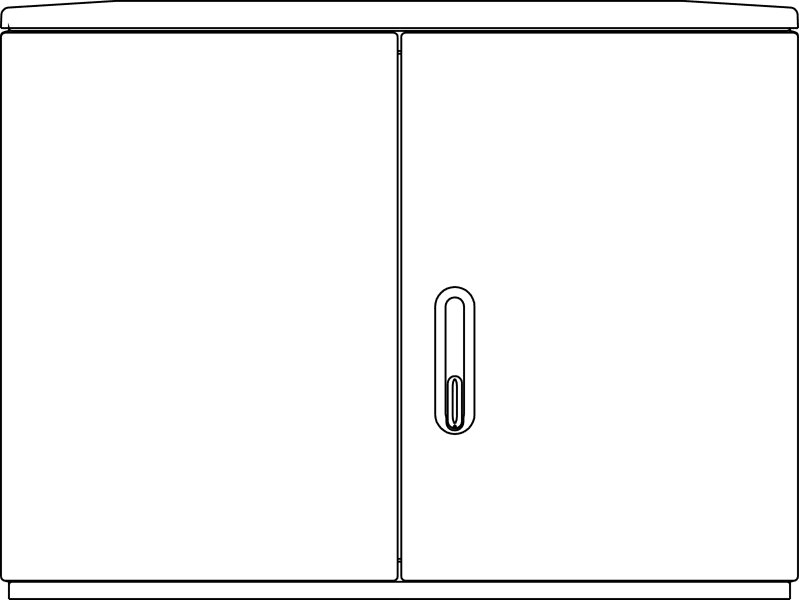 ELSTA - Polyesterschrank KVS F6 850/320 + MPL (6mm)