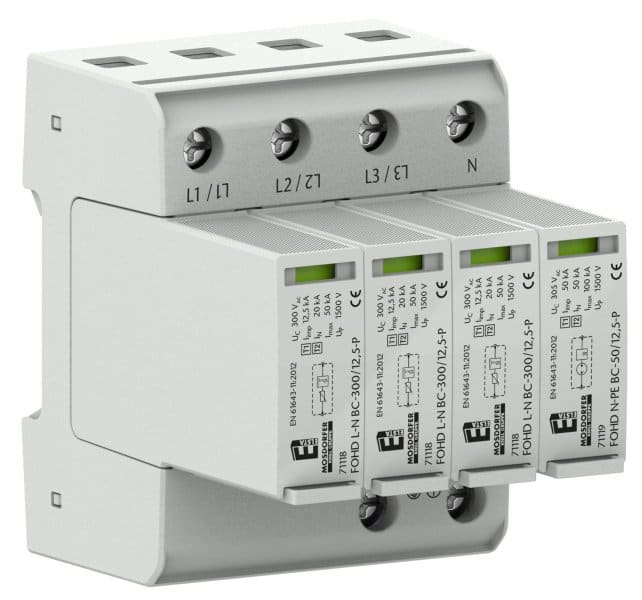 ELSTA - Blitzstromableiter 3+1/BC/12,5KA FOHD BC TT 300/12,5-P ELSTA