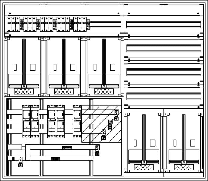 ELSTA - ZV-B-5Z-E-1GF oben- 3GF rechts (NH000-D02) Netz B