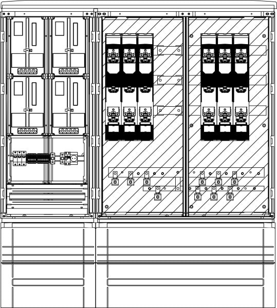 ELSTA - Messwandler MW IN 600A-HV 3x400EL - 3x400L Netz B
