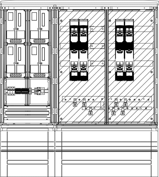 ELSTA - Messwandler MW IN 600A-HV 2x630ELK - 2x630L Netz B