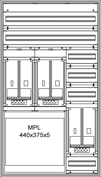 ELSTA - ZV-N-3Z-C-2GF oben-3GF rechts (leer) Netz NÖ