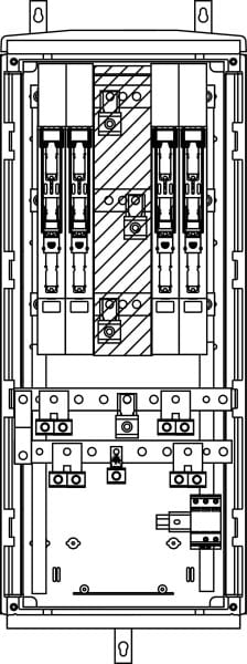ELSTA - Vorzählerkasten VZK A3/1 1080 Cu/EV240 3x160L ÜA(3)B/C ZAU BB Netz NÖ
