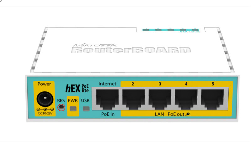 MIKROTIK - RouterBOARD hEX PoE 5xGigabit 1xSFP USB