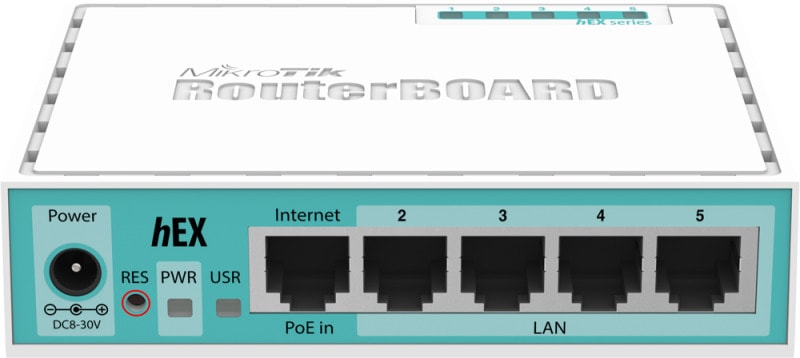 MIKROTIK - RouterBOARD hEX 5xGigabit PoE-In USB Micro-SD Slot