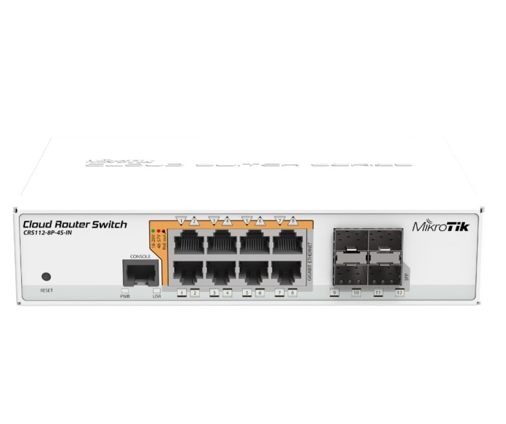 MIKROTIK - Passiv PoE Switch 8xRJ45 Gigabit + 4x SFP 802.3af/at m. optionalem Netzteil