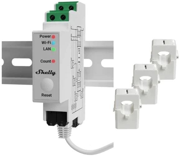 SHELLY - Shelly · Hutschiene · Pro 3EM 400A · Stromzähler · WLAN