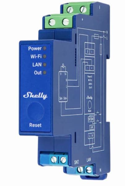SHELLY - Shelly · Hutschiene · Pro Dimmer 0/1-10V PM · WLAN · LAN
