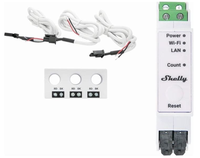SHELLY - Shelly · Hutschiene · Pro 3EM-3CT63 · Stromzähler · WLAN