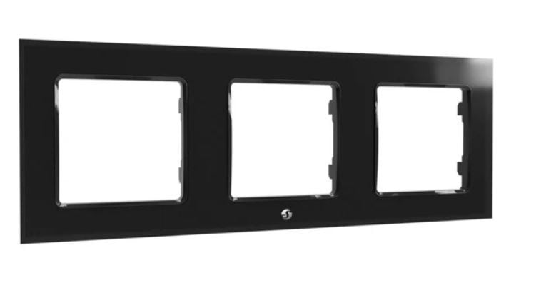 SHELLY - Shelly · Unterputz Zubehör · Wall Frame 3 · Schwarz