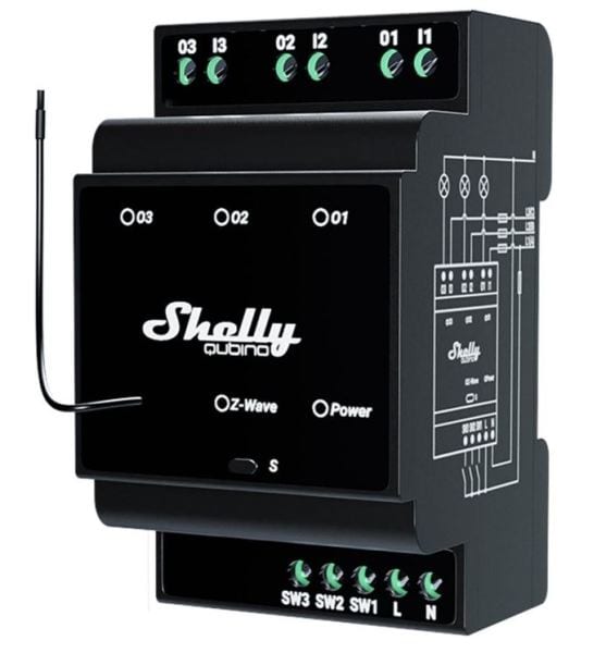 SHELLY - Shelly · Hutschiene · Wave Pro 3 · Relais · max. 48 A