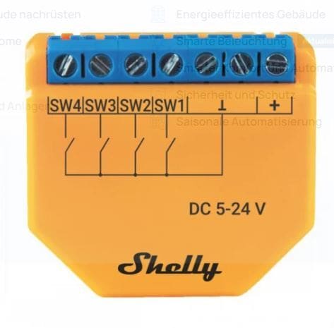 SHELLY - Shelly · Unterputz · Wave i4 DC · Szenenaktivierer