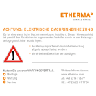 ETHERMA - Warnaufkleber ''Achtung elektrische Dachrinnenheizung''