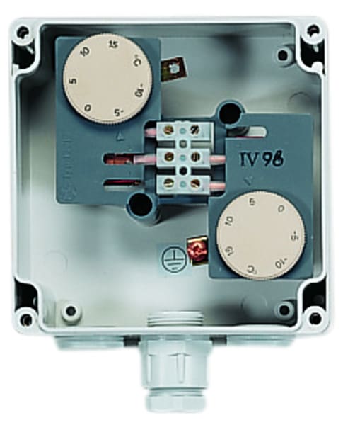 ETHERMA - Doppelthermostat, Temperaturbereich: -15 bis°C, 16A, IP 65