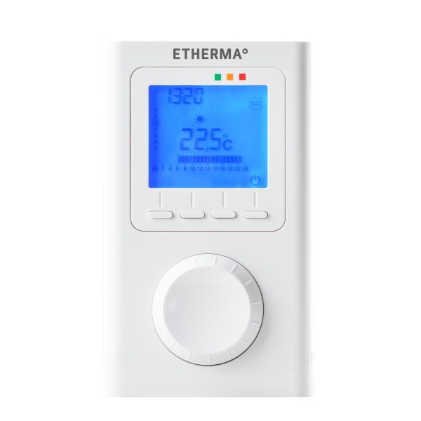 ETHERMA - Funk-Raumthermostat mit Uhr, LCD-Anzeige und Wochenprogramm