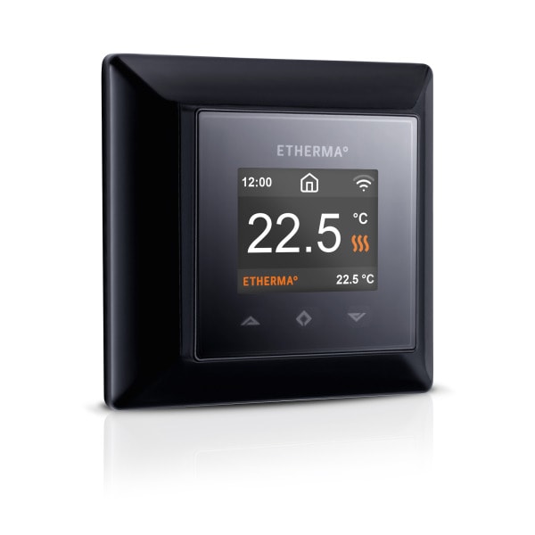 ETHERMA - Smart-Thermostat mit Wi-Fi und App-Steuerung, 5-40°C, 16A ,schwarz