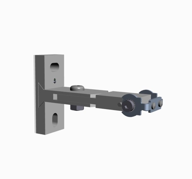 ETHERMA - T-Halter schwenkbar, silber für EXO COMFORT und BASIC