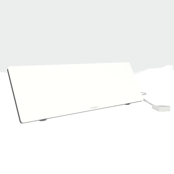ETHERMA - Arbeitsplatzheizung unter Schreibtisch, 60x20cm 90W Weiß Timer 230V