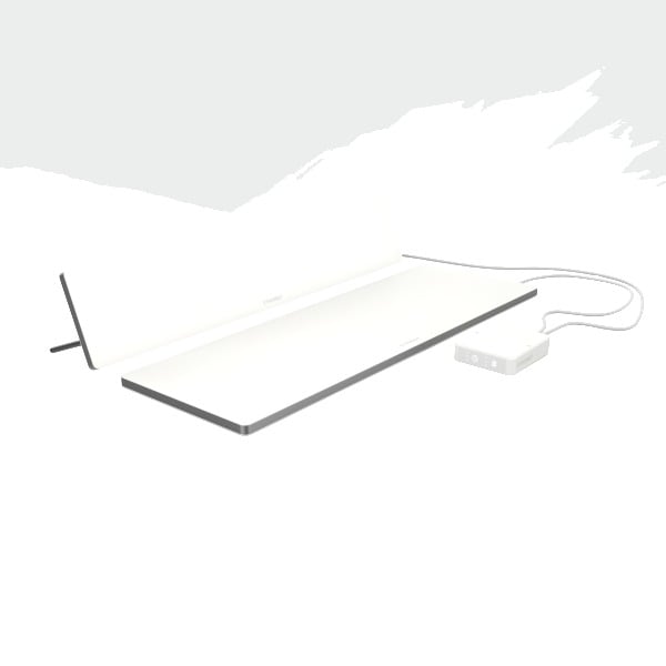 ETHERMA - Arbeitsplatzheizung Set bestehend aus LAVA-DESK TOP & SUB Weiß 230V
