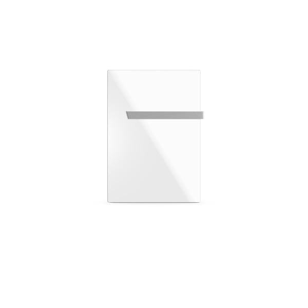 ETHERMA - Badinfrarotheizung SMART, Glas reinweiß satiniert, 90x63cm, 350W, 230V