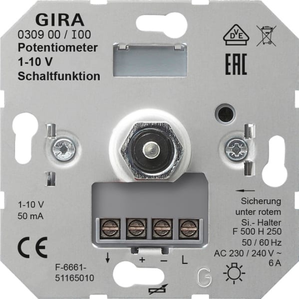 GIRA - Potentiometer Steuer 1 - 10 V Schaltfkt Einsatz