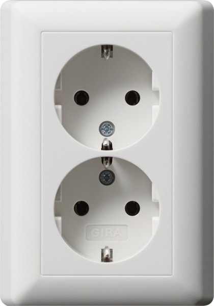 GIRA - SCHUKO 2f Vollpl. o.Kr. STK Standard 55 Reinweiß m