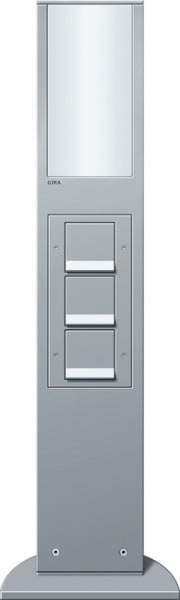 GIRA - E-Säule Licht + 3x SCHUKO SH 769 mm Gira Energiesäule F Alu