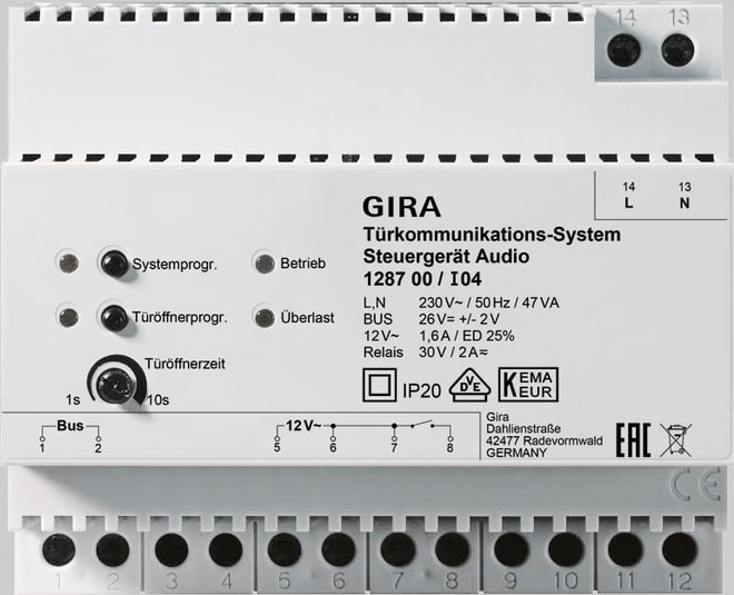 GIRA - Steuergerät Audio REG Türko