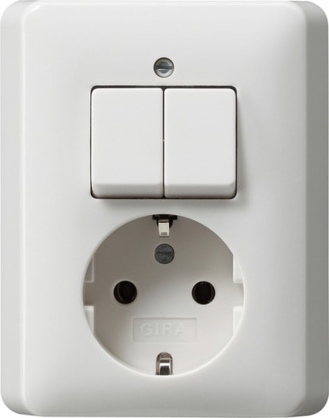 GIRA - Kombi Serien/SCHUKO Vollpl. Standard 55 Reinweiß