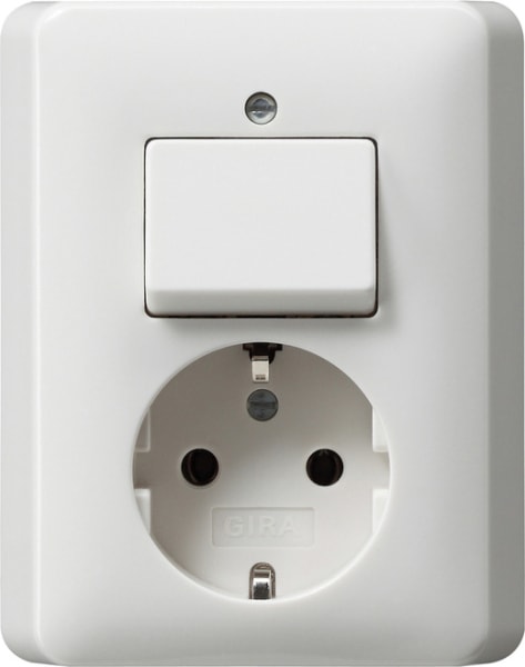 GIRA - Kombi AusWe/SCHUKO Vollpl. Standard 55 Reinweiß