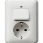 GIRA - Kombi AusWe/SCHUKO Vollpl. Standard 55 Reinweiß