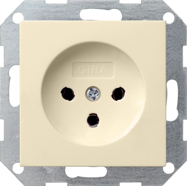 GIRA - HNA-Steckd. 10 A System 55 Cremeweiß