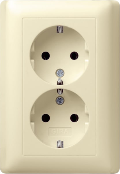 GIRA - SCHUKO 2f Vollpl. Standard 55 Cremeweiß