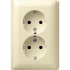 GIRA - SCHUKO 2f Vollpl. Standard 55 Cremeweiß