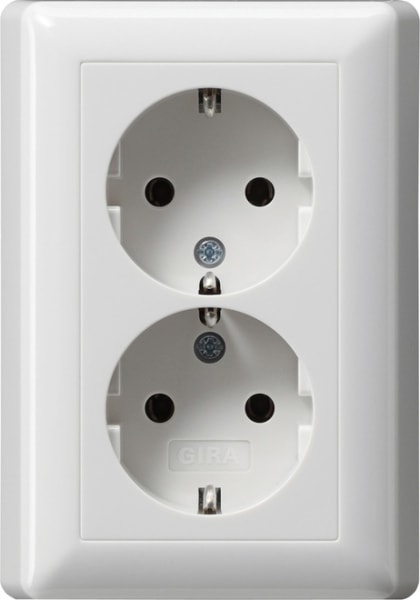 GIRA - SCHUKO 2f Vollpl. Standard 55 Reinweiß