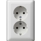 GIRA - SCHUKO 2f Vollpl. Standard 55 Reinweiß