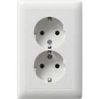 GIRA - SCHUKO 2f Vollpl. f. Gerätedose 1,5f Standard 55 Reinweiß