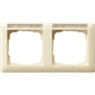 GIRA - Abdeckrahmen 2f waager. BSF Standard 55 Cremeweiß