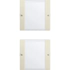 GIRA - Wippenset 2f (1+1) Beschriftungsfeld System 55 Klar/Cremeweiß