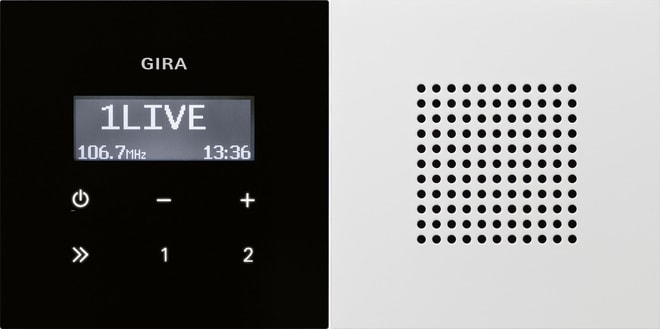 GIRA - UP-Radio RDS Lautsprecher Flächenschalter Reinweiß