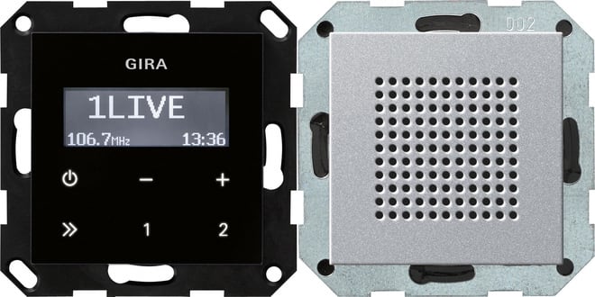 GIRA - UP-Radio RDS Lautsprecher System 55 F Alu