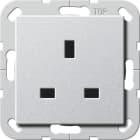 GIRA - Steckd. BS 13 A SH System 55 F Alu