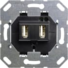 GIRA - USB-Spannungsvers. 2f Typ A/A Einsatz Schwarz