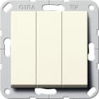 GIRA - Wippschalter BS 3f AusWe System 55 Cremeweiß