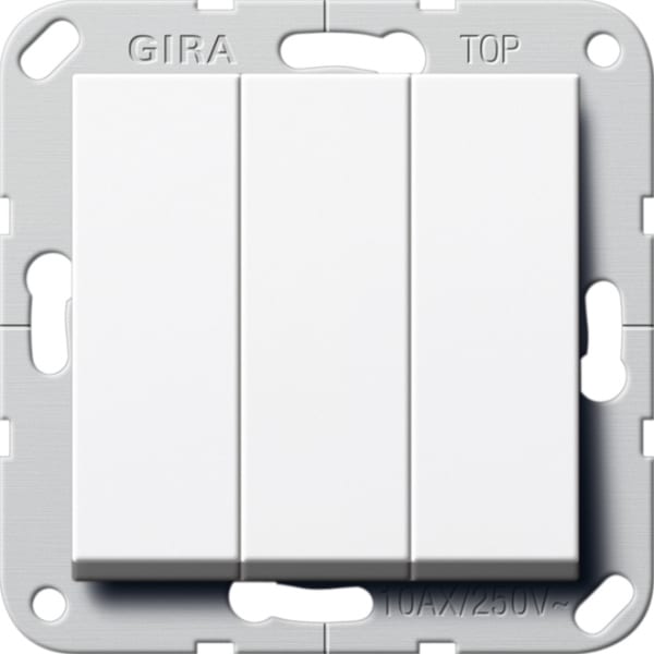 GIRA - Wippschalter 3f Wechselsch. System 55 Reinweiß