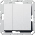 GIRA - Wippschalter 3f Wechselsch. System 55 F Alu
