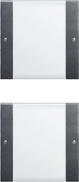 GIRA - Wippenset 2f (1+1) Beschriftungsfeld System 55 Klar/Anthrazit