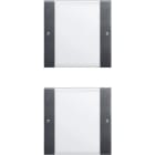 GIRA - Wippenset 2f (1+1) Beschriftungsfeld System 55 Klar/Anthrazit