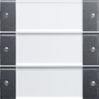 GIRA - Wippenset 3f Beschriftungsfeld System 55 Klar/Anthrazit