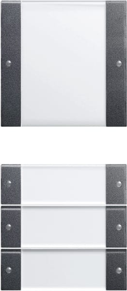 GIRA - Wippenset 4f (1+3) Beschriftungsfeld System 55 Klar/Anthrazit